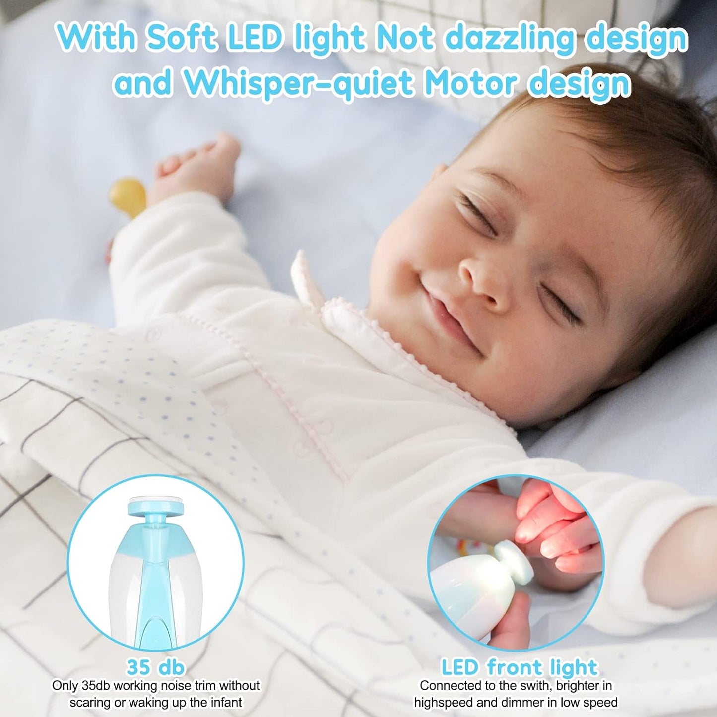 💡 Lima de Uñas Eléctrica 6 en 1 para Bebés 🍼 👶