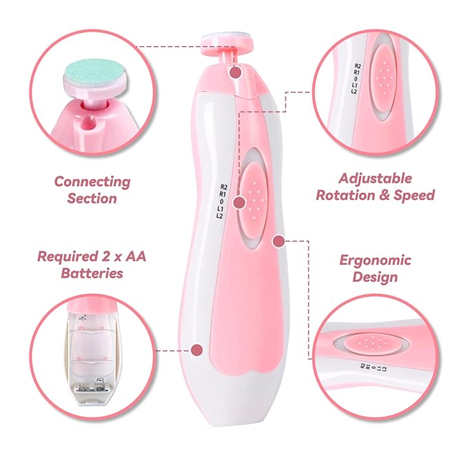 💡 Lima de Uñas Eléctrica 6 en 1 para Bebés 🍼 👶