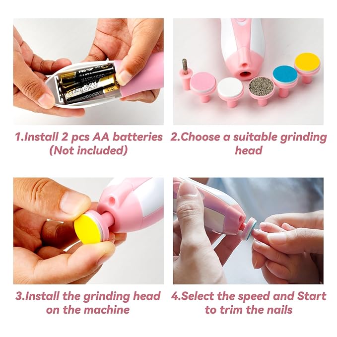 💡 Lima de Uñas Eléctrica 6 en 1 para Bebés 🍼 👶